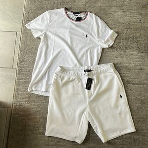 Polo Ralph Lauren short set. Sz. L. White! NWT